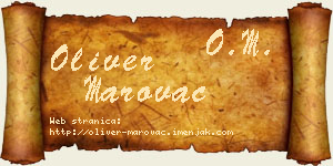 Oliver Marovac vizit kartica